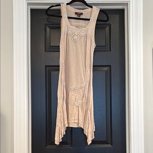 Cream Sleeveless Tunic Dress